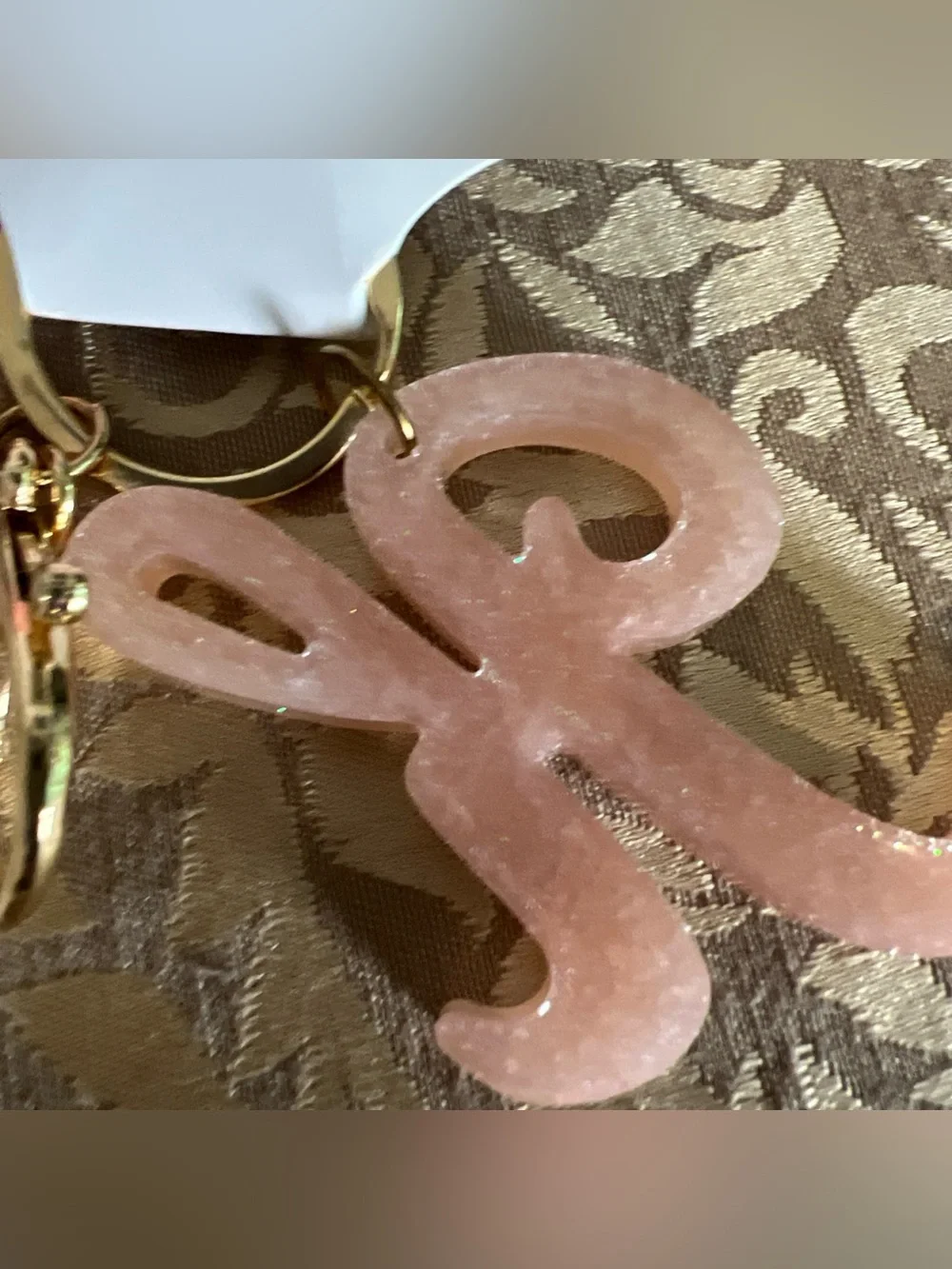 Letter K Keychain With Fuzzy Pom Pom Keys Purse Charm